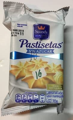 Pastisetas sin azúcar Suandy